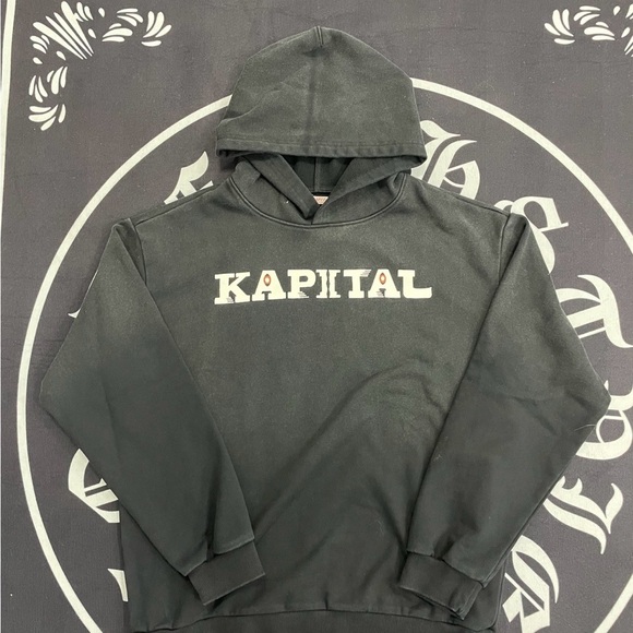 Kapital Charcoal Gray Hoodie for Men